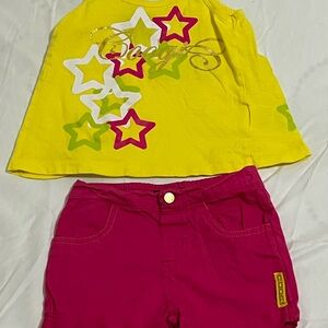 COOGI Kids Matching Set - Yellow and Pink Girls Size 12 Months